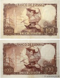 100 Pesetas Lot SPANIEN  1965 P.150 SS