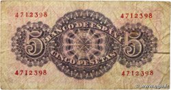 5 Pesetas SPAIN  1947 P.134a VG