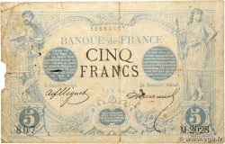 5 Francs NOIR FRANKREICH  1873 F.01.16