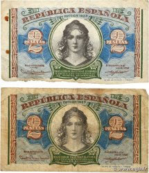 2 Pesetas Lot SPANIEN  1938 P.095