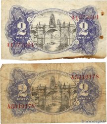 2 Pesetas Lot SPANIEN  1938 P.095 SGE