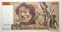 100 Francs DELACROIX 442-1 & 442-2 FRANKREICH  1994 F.69ter.01b