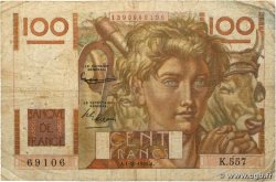 100 Francs JEUNE PAYSAN filigrane inversé FRANKREICH  1953 F.28bis.03