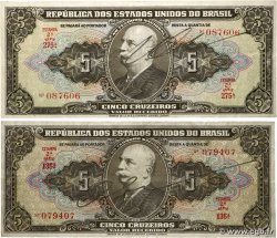 5 Cruzeiros Lot BRASILIEN  1950 P.142