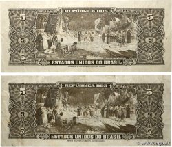 5 Cruzeiros Lot BRAZIL  1950 P.142 VF