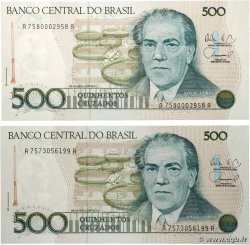 500 Cruzados Lot BRASILIEN  1986 P.212c et P.212d