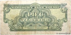5 Zlotych POLAND  1944 P.108 VG
