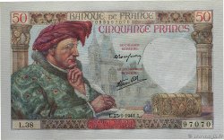 50 Francs JACQUES CŒUR FRANCE  1941 F.19.05 NEUF