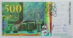 500 Francs PIERRE ET MARIE CURIE Petit numéro FRANCE  2000 F.76.05 pr.NEUF