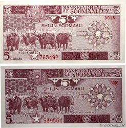 5 Shilin = 5 Shillings SOMALIA  1983 P.31a et P.31c XF+