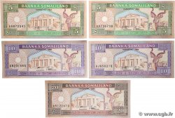 5 à 20 Shillings Lot SOMALILAND  1994 P.01a, P.02b et P.03b NEUF