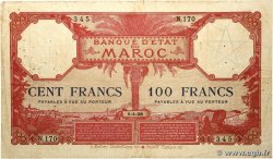 100 Francs MAROKKO  1926 P.14 fS
