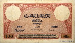 100 Francs MAROKKO  1926 P.14 fS