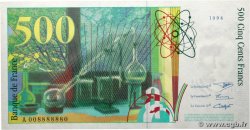 500 Francs PIERRE ET MARIE CURIE Numéro spécial FRANCIA  1994 F.76.01 SC
