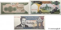 200, 1000, 2000 Riells Lot KAMBODSCHA  1992 P.37, P.39 et P.40 ST
