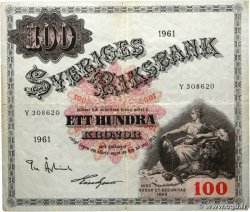 100 Kronor SUÈDE  1961 P.48c