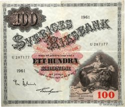 100 Kronor SUÈDE  1961 P.48c VF+