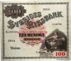 100 Kronor SUÈDE  1954 P.36aj