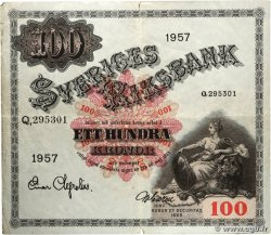 100 Kronor SUÈDE  1957 P.45c