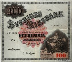 100 Kronor SWEDEN  1959 P.48a