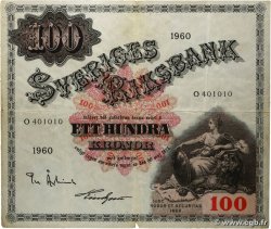 100 Kronor SUÈDE  1960 P.48b
