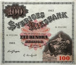 100 Kronor SUÈDE  1963 P.48e
