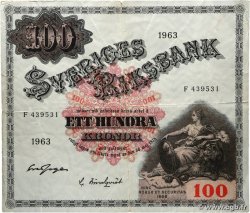 100 Kronor SUÈDE  1963 P.48e