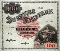 100 Kronor SWEDEN  1963 P.48e