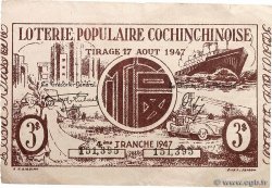3 Dollars FRENCH INDOCHINA  1947 P.-