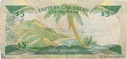 5 Dollars CARIBBEAN   1986 P.18l VG