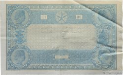 100 Francs type 1862 - Bleu à indices Noirs FRANCE  1872 F.A39.08 SUP