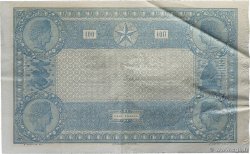 100 Francs type 1862 - Bleu à indices Noirs FRANCE  1872 F.A39.08 SUP
