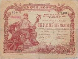 1 Piastre - 1 Piastre INDOCHINE FRANÇAISE Haïphong 1909 P.013b TTB