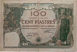 100 Piastres INDOCHINE FRANÇAISE Haïphong 1911 P.018 TB
