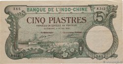 5 Piastres INDOCHINE FRANÇAISE Haïphong 1920 P.019 pr.TB