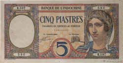 5 Piastres INDOCHINE FRANÇAISE  1927 P.049b