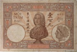 100 Piastres INDOCHINE FRANÇAISE  1927 P.051b pr.TB