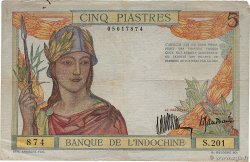 5 Piastres INDOCHINE FRANÇAISE  1932 P.053a