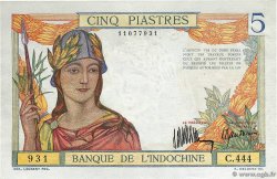 5 Piastres INDOCHINE FRANÇAISE  1932 P.055a SUP+