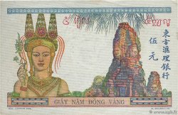 5 Piastres INDOCHINE FRANÇAISE  1936 P.055b SPL