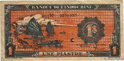 1 Piastre orange INDOCHINE FRANÇAISE  1942 P.058b TTB