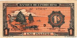 1 Piastre orange INDOCHINE FRANÇAISE  1945 P.058c SUP+