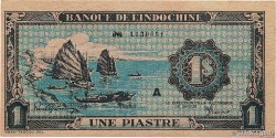 1 Piastre bleu FRENCH INDOCHINA  1944 P.059a XF