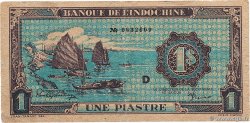 1 Piastre bleu INDOCHINE FRANÇAISE  1944 P.059a TB+