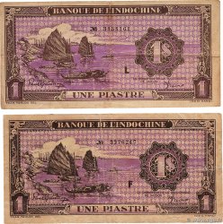 1 Piastre violet Lot INDOCHINE FRANÇAISE  1943 P.060 TB
