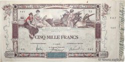5000 Francs FLAMENG FRANCE  1918 F.43.01 VF-
