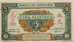 5 Piastres vert / marron INDOCHINE FRANÇAISE  1942 P.061 SUP+