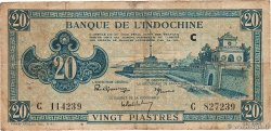 20 Piastres bleu INDOCHINE FRANÇAISE  1943 P.065 B+
