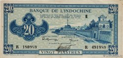 20 Piastres bleu INDOCHINE FRANÇAISE  1943 P.065