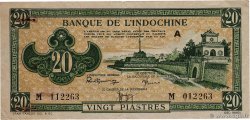 20 Piastres vert INDOCHINE FRANÇAISE  1944 P.070 pr.TTB